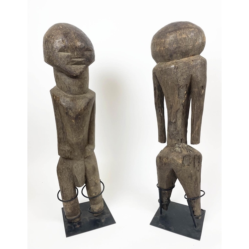 9 - MOBA SCULPTURE, A pair 105cm H figures, Togo. (2)