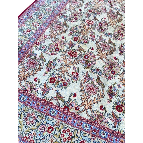 91 - PERSIAN QUM CARPET, 375cm x 275cm.