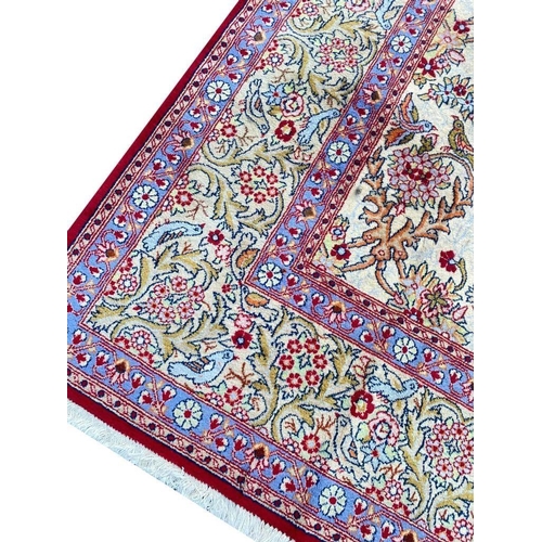 91 - PERSIAN QUM CARPET, 375cm x 275cm.