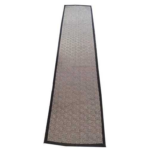 99 - CONTEMPORARY WOVEN RUNNER, 345cm x 80cm.