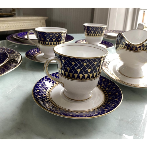 16 - SUPPER SERVICE, English Fine Bone China, Royal Worcester 'Monte Carlo', with eight place, five piece... 