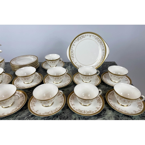 13 - TEA SERVICE, Royal Doulton Belmount pattern including 13 tea cups and 12 saucers, 11 plates teapot, ... 