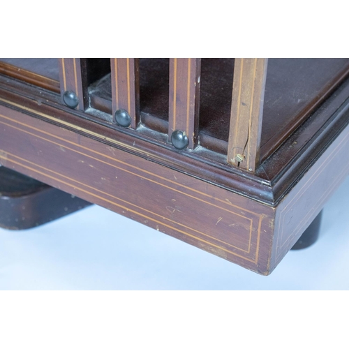 190 - REVOLVING BOOKCASE, 81cm H x 49cm W x 49cm D, Edwardian mahogany and marquetry, circa 1905.