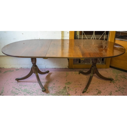 191 - DINING TABLE, 76cm H x 107cm W x 160cm H, 210cm extended, early 20th century mahogany with extra lea... 