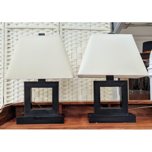 403 - TABLE LAMPS, a pair, contemporary design, with shades, 53cm H. (2)