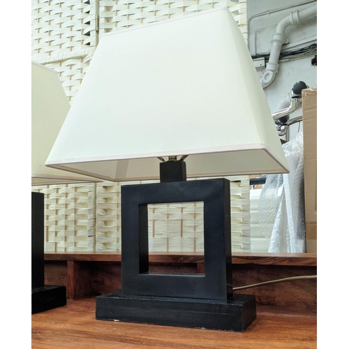 403 - TABLE LAMPS, a pair, contemporary design, with shades, 53cm H. (2)