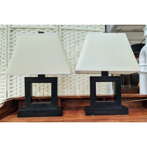 403 - TABLE LAMPS, a pair, contemporary design, with shades, 53cm H. (2)