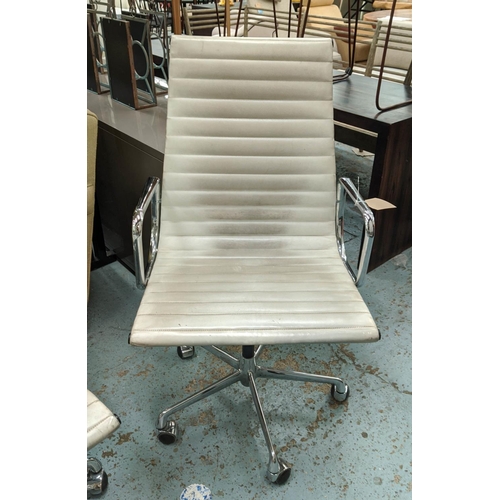 422 - AFTER CHARLES AND RAY EAMES ALUMINUM GROUP STYLE CHAIR, by ICF, height adjustable, 110cm H at talles... 