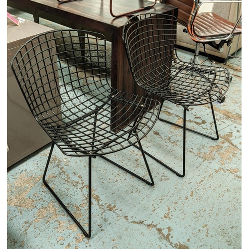 425 - AFTER HARRY BERTOIA DINING CHAIRS, a set of six, each 54cm W x 76cm H. (6)