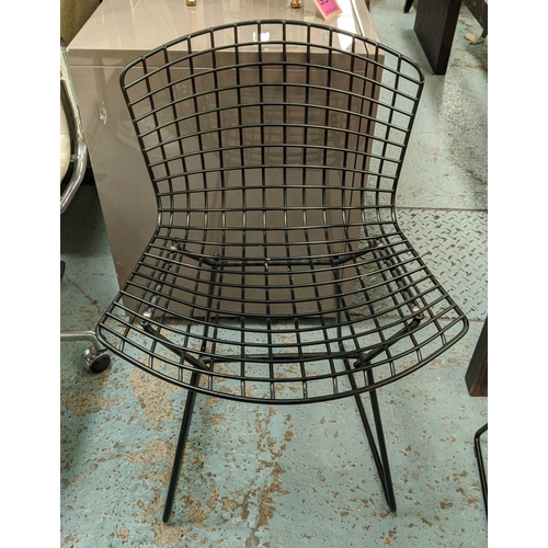 425 - AFTER HARRY BERTOIA DINING CHAIRS, a set of six, each 54cm W x 76cm H. (6)