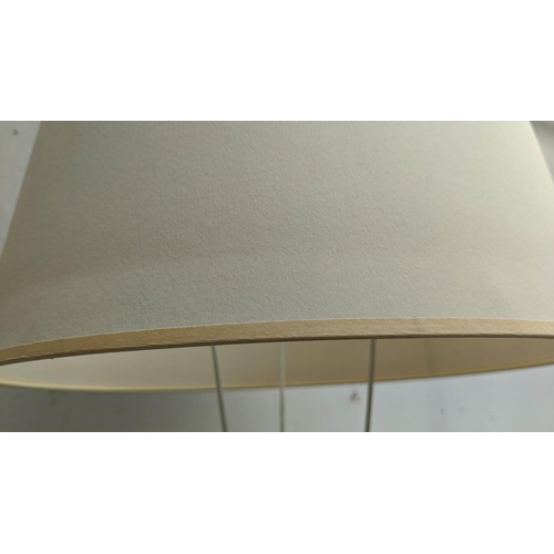 437 - TABLE LAMPS, a pair, 96cm H faux shagreen, each with a shade. (2)