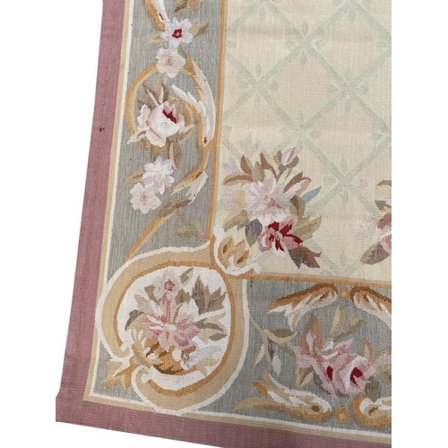 73 - FINE AUBUSSON SAVONNERIE DESIGN LONG RUNNER, 610cm x 84cm.