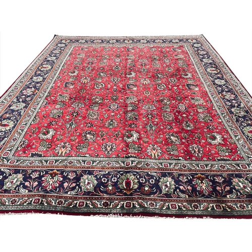 74 - PERSIAN TABRIZ SHAH-ABBAS DESIGN CARPET, 397cm x 298cm.