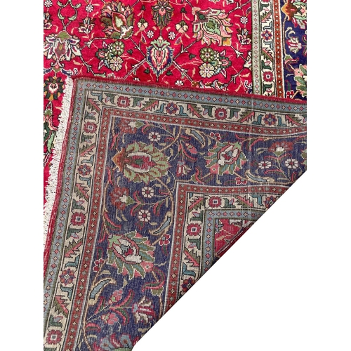 74 - PERSIAN TABRIZ SHAH-ABBAS DESIGN CARPET, 397cm x 298cm.