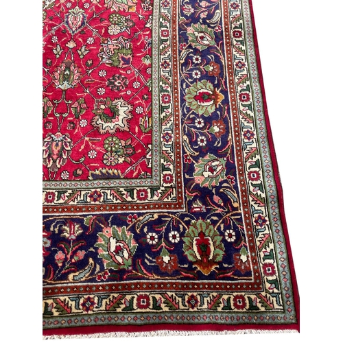 74 - PERSIAN TABRIZ SHAH-ABBAS DESIGN CARPET, 397cm x 298cm.