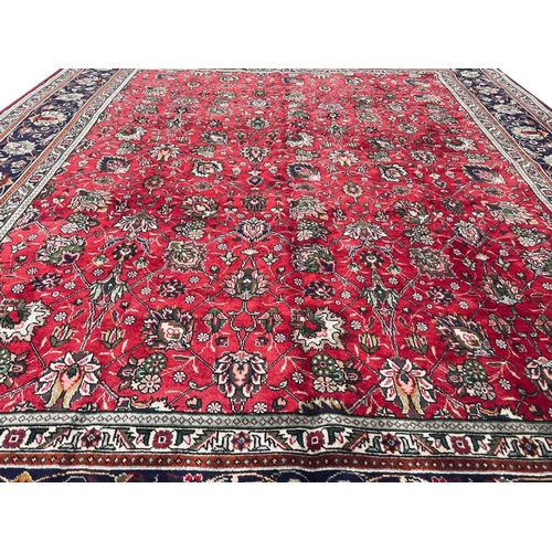 74 - PERSIAN TABRIZ SHAH-ABBAS DESIGN CARPET, 397cm x 298cm.