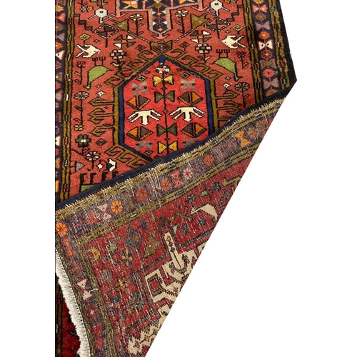 84 - PERSIAN KARAJA LONG RUNNER, 481cm x 80cm.