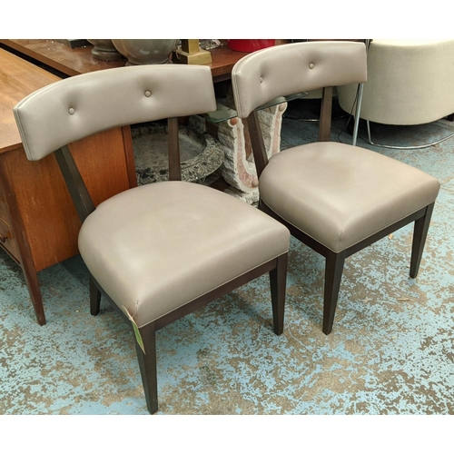 418 - DECCA HOME CRESCENT DINING CHAIRS,  a set of six by Michael Vanderbyl, in Jerry pair in the mood lea... 