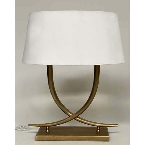 108 - TABLE LAMPS, a pair, R V Astley 'Iva' intertwind gilt metal, with shades, 59cm. (2)