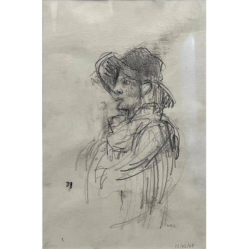 37 - WILLIAM ROPER CURZON, 'Figure studies', pencil and crayon, 28cm x 99cm, framed. (2)