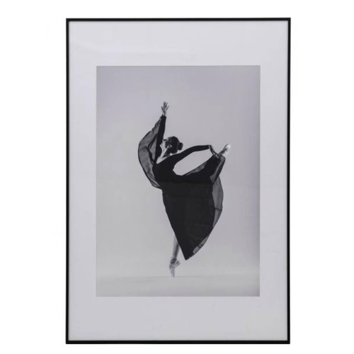 452 - PHOTO PRINTS OF A BALLERINA, a pair, framed and glazed, 68.5cm W x 2.5cm D x 98.5cm H.