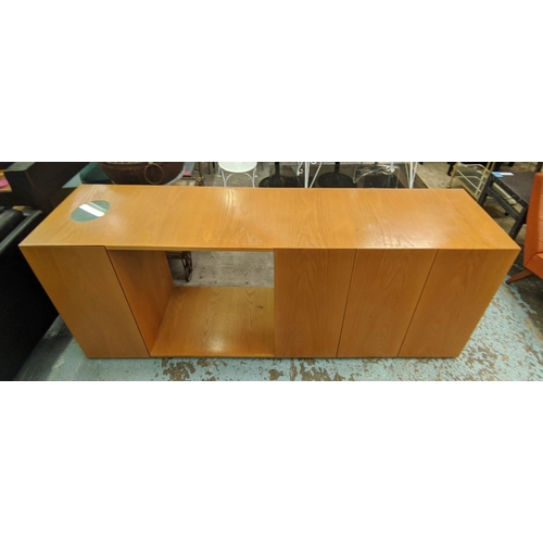 448 - SIDEBOARD, by Chris Dewar Dixon, 50cm D x 75cm H x 240cm L.