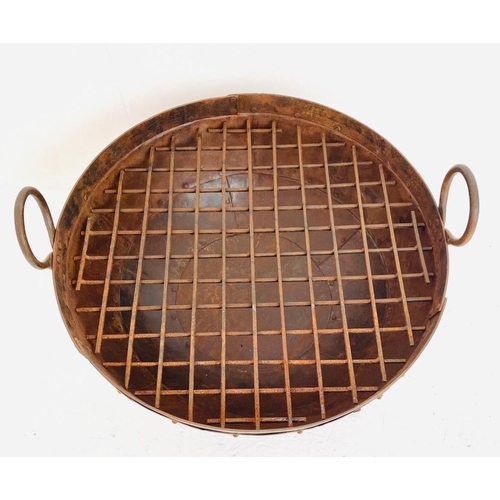 431 - KADAI FIRE BOWL, 47cm H x 64cm x 60cm, on stand.