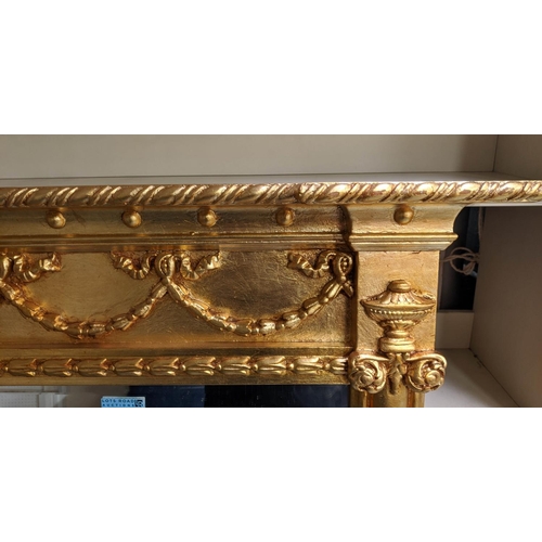 343 - OVERMANTEL WALL MIRROR, 149cm x 151cm, Continental style, gilt frame.