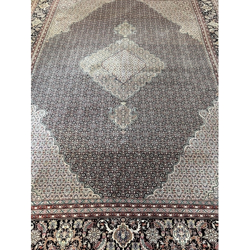 69 - TABRIZ PART SILK CARPET, 370cm x 280cm.