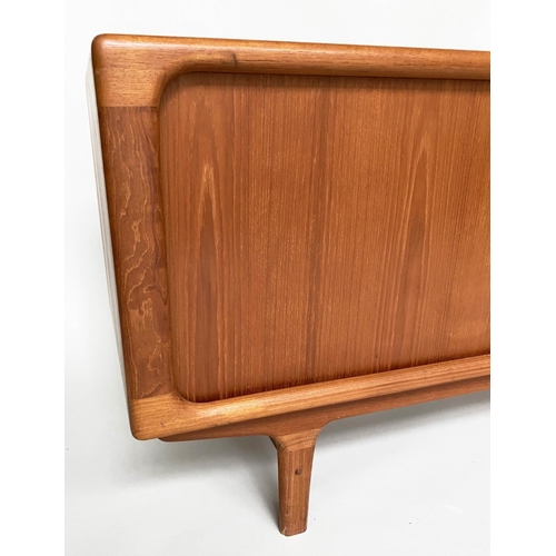 284 - DYRLUND SIDEBOARD, 1970s teak with two stitching doors enclosing baize lined trays and shelf, 168cm ... 