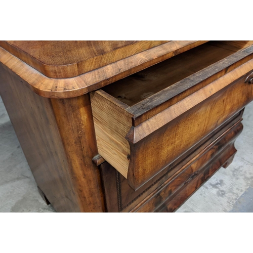 122 - COMMODE, 93cm x 51cm x 82cm H, mid 19th century Danish mahogany, with three drawers.