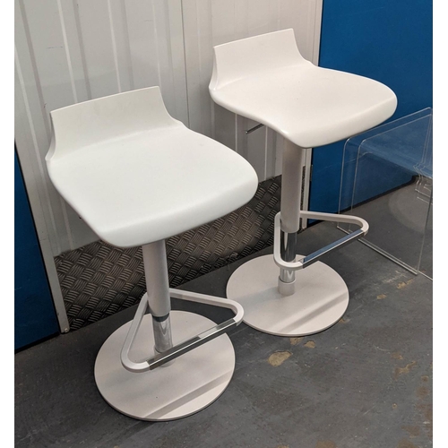 461 - LIGNE ROSE KITCHEN STOOLS, a pair, each 41cm W. (2)