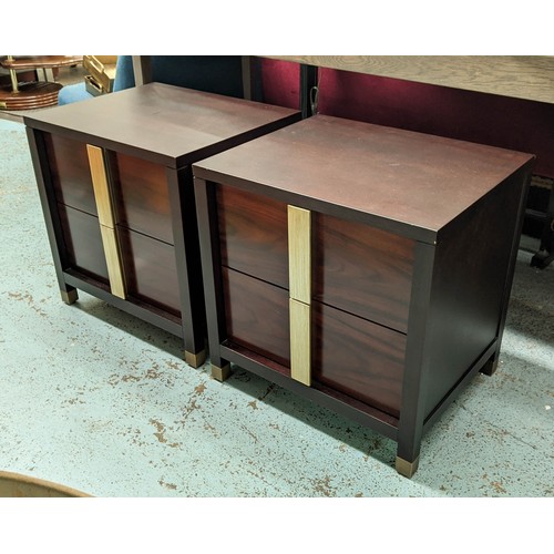 399 - BOLIER & COMPANY BY DECCA SIDE CHESTS, a pair, 55cm x 45cm x 56cm. (2)