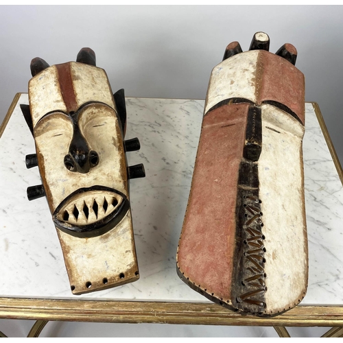 19 - A PAIR OF FONG MASK OBAM, 65cm H, Gabon. (2)