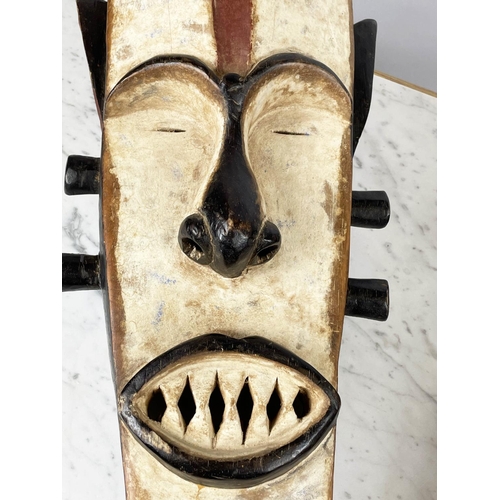 19 - A PAIR OF FONG MASK OBAM, 65cm H, Gabon. (2)