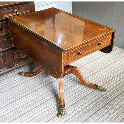 193 - W. WILLIAMSON & SONS GUILDFORD PEMBROKE TABLE, 102cm W open x 60cm H x 85cm D early 19th century Reg... 