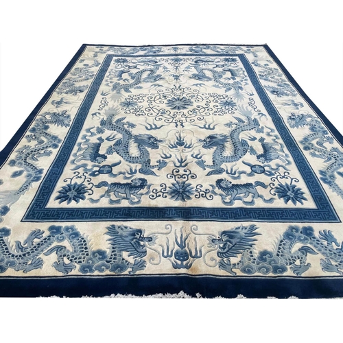 66 - CHINESE DRAGON CARPET, 365cm x 276cm