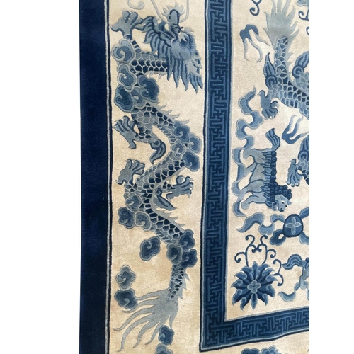 66 - CHINESE DRAGON CARPET, 365cm x 276cm