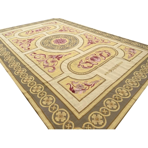 78 - ANTIQUE PORTUGUESE NEEDLEPOINT CARPET, 530cm x 360cm