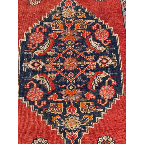 80 - ANTIQUE NORTH WEST PERSIAN RUNNER, 460cm x 110cm