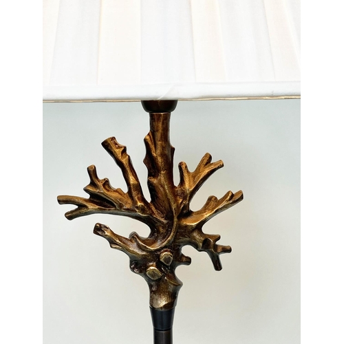 113 - 'CORAL' STANDARD LAMP, cast bronze by Heathfield and Co, 180cm H.