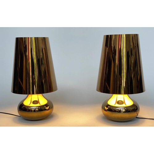 299 - KARTELL LAMPS, a pair, gold 'Cindy' table lamps, 42cm H. (2)