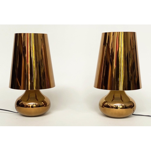 299 - KARTELL LAMPS, a pair, gold 'Cindy' table lamps, 42cm H. (2)