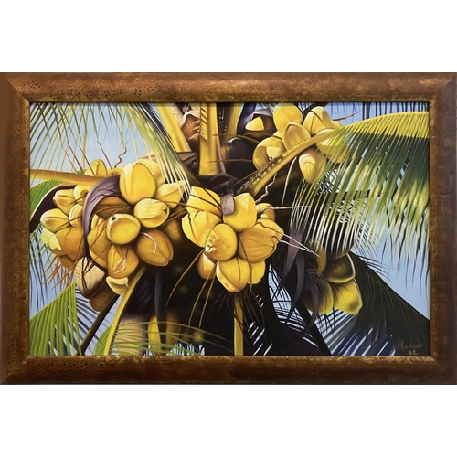 36 - MACHADO (Cuba), 'Coco Cuba', oil on canvas, 43cm x 68cm, signed, inscribed verso, framed.