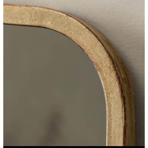 414 - WALL MIRRORS, a pair, 1950s Italian style, gilt frames, 565mm W x 20mm D x 1230mm H.