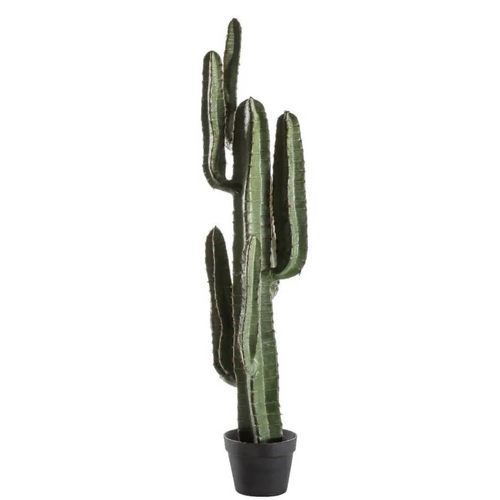 416 - FAUX CACTI, a graduated pair, smaller of the two, 114cm H x 31cm W x 31cm D, larger of the two, 160c... 