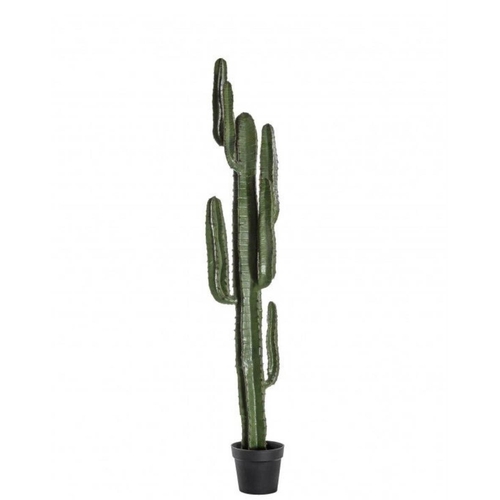 416 - FAUX CACTI, a graduated pair, smaller of the two, 114cm H x 31cm W x 31cm D, larger of the two, 160c... 