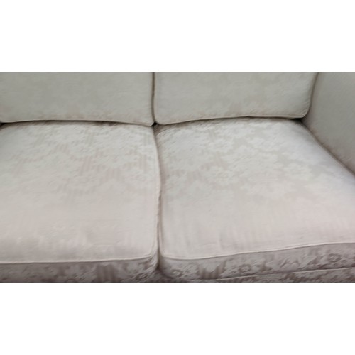 301 - SOFA, Damask style upholstered, 160cm W.