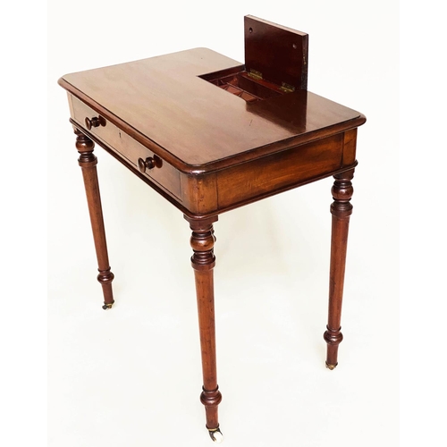 167 - CHAMBER WRITING TABLE, early 19th century English mahogany in the manner of Gillows of Lancaster wit... 