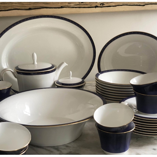 98 - DINNER SERVICE, English Fine Bone China Wedgewood 'Midnight', eight place, seven piece settings, app... 